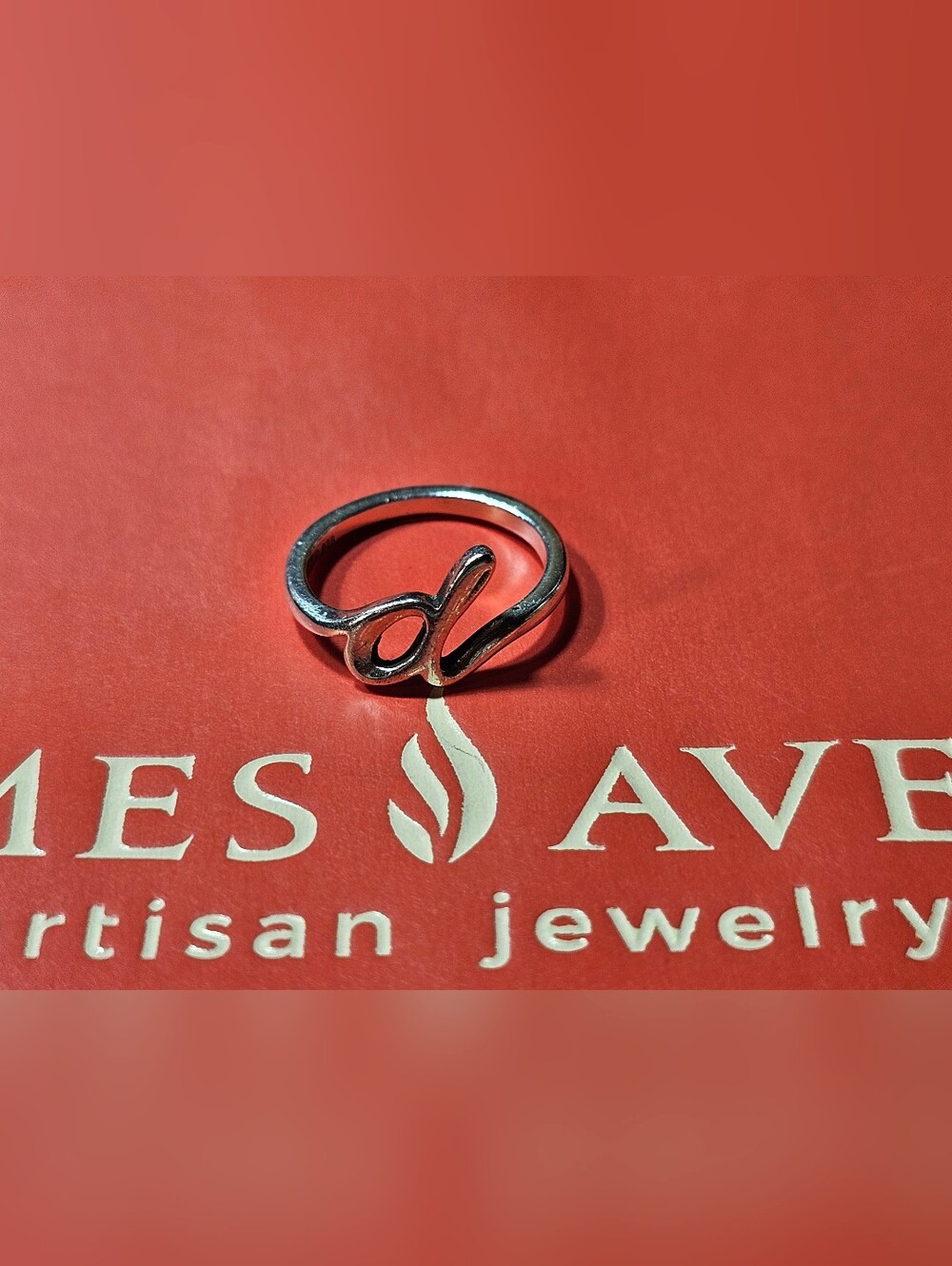 James Avery Sterling Script Ring